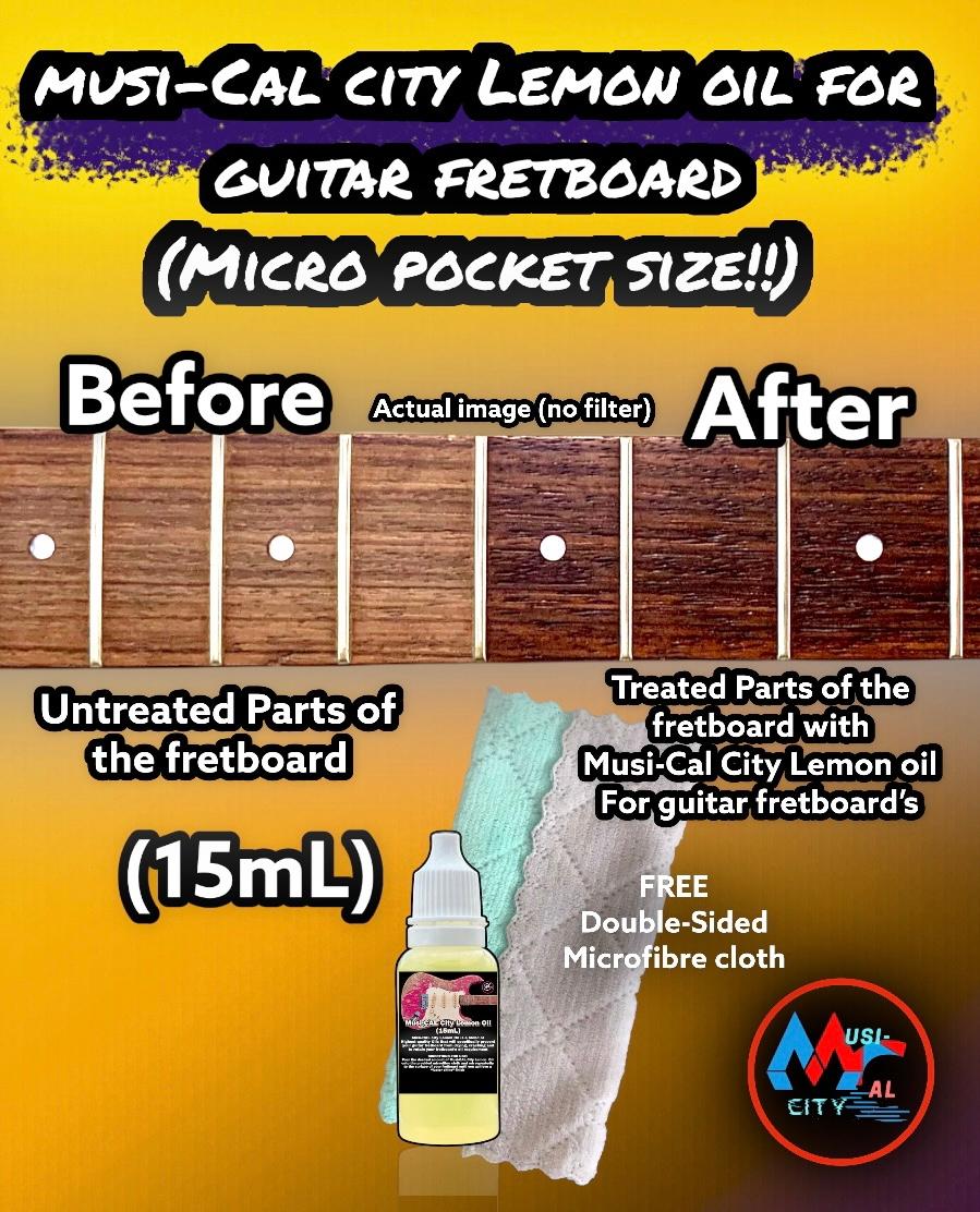Lemon oil or guitar fretboard guitar maintenance (15mL) guitar cleaning  kit, MICRO POCKET SIZE
